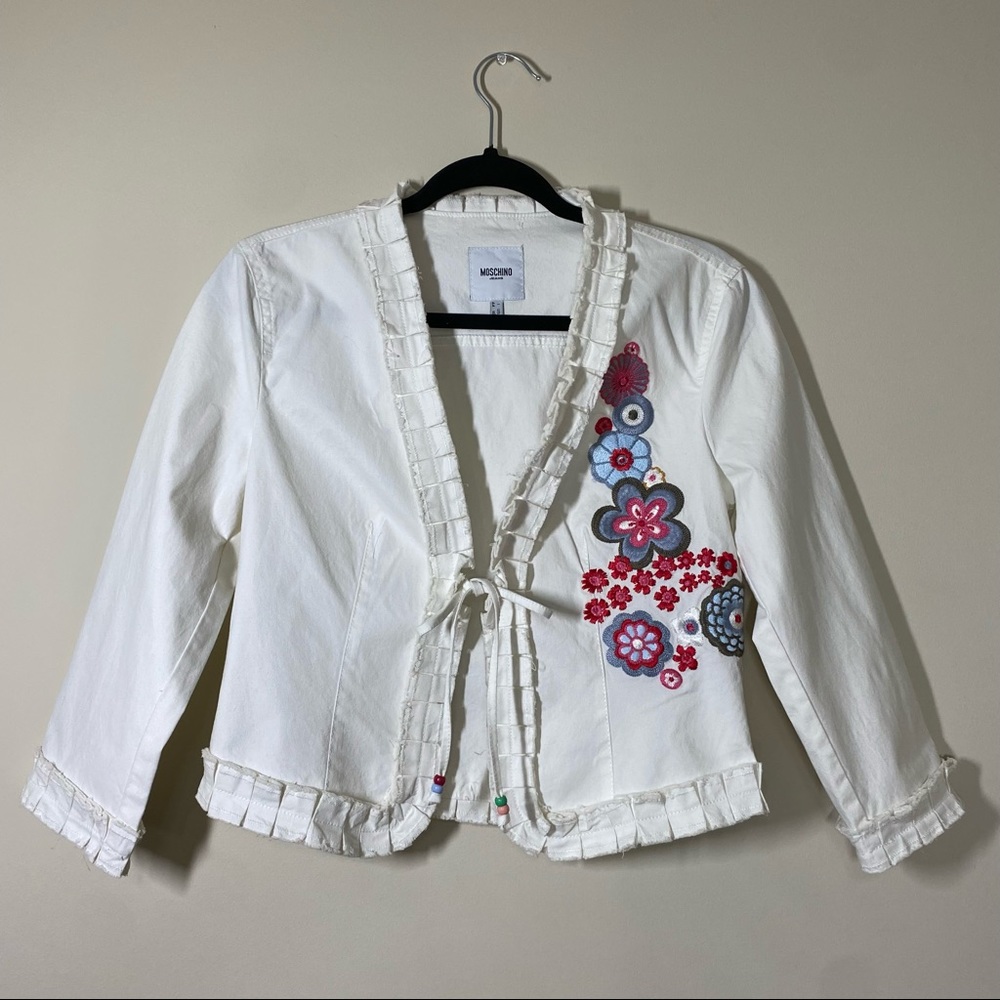 Moschino Jean Floral Embroidery Boho Jacket